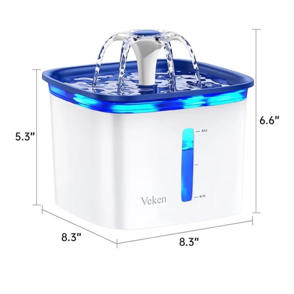 Cat Fountain, 84oz/2.5L‎ Water Drinking Pet